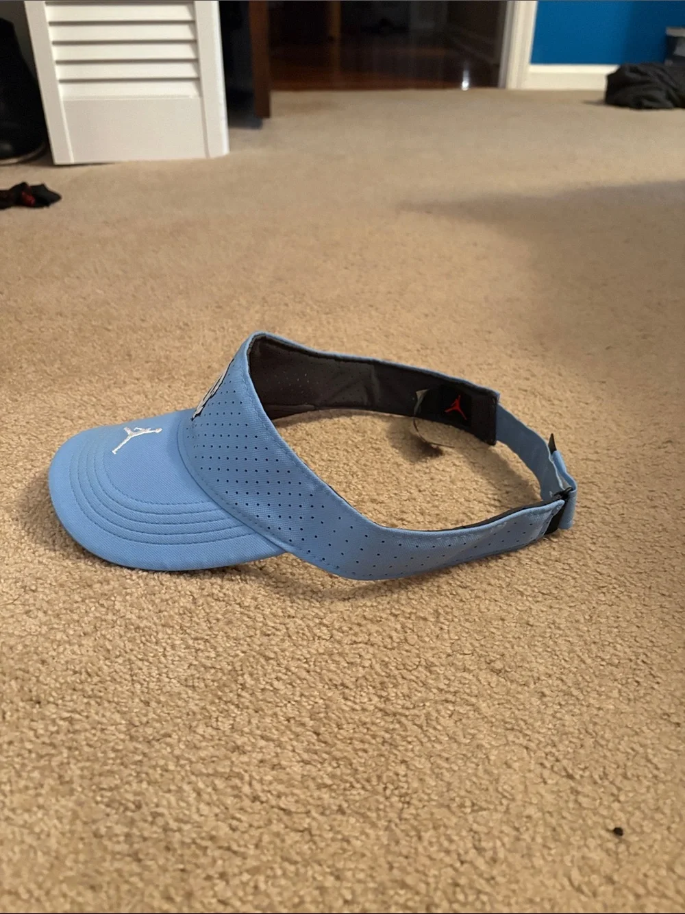 Jordan Light Blue UNC Embroidered Visor